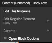 Edit Instance
