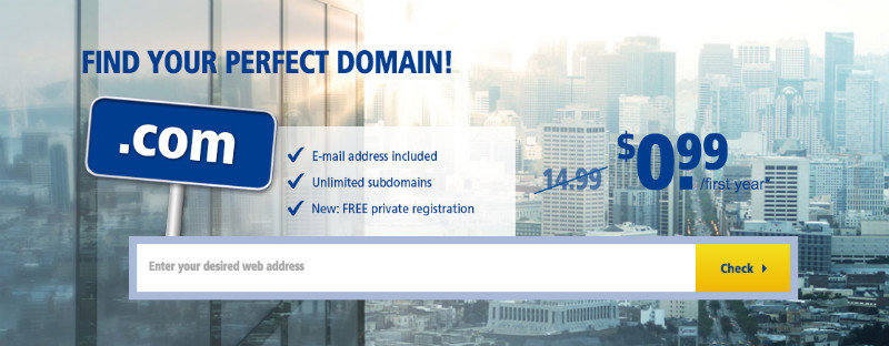 1and1 Domains For A Dollar